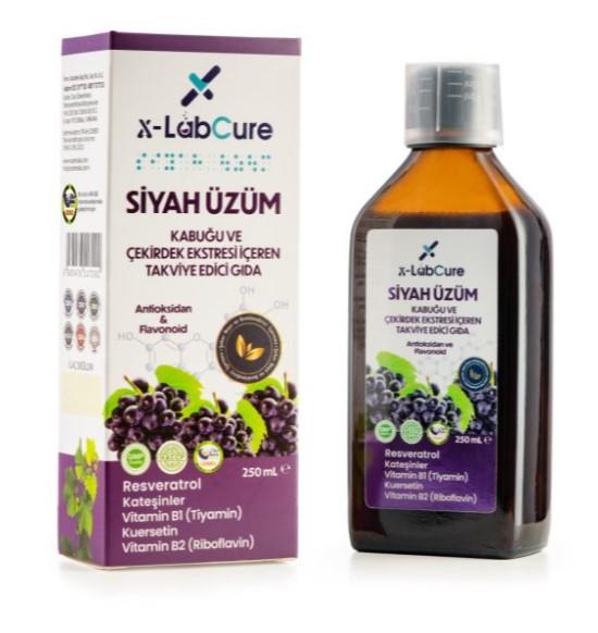 X-LabCure Siyah Üzüm Kabuğu ve Çekirdeği Ekstresi 250ml|