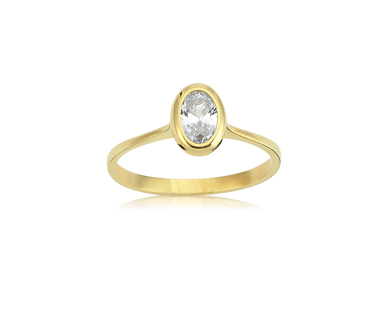 0.60CT Pırlanta Montörü(Signity Swarovski)Oval Taşlı 925 Ayar Gümüş Yüzük-Hediye Tek Taş Gümüş Yüzük