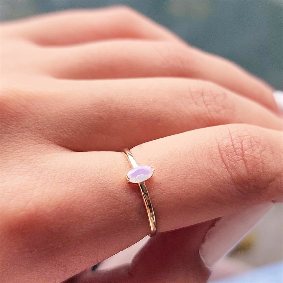 Huma GoldGÜMÜŞ0,40CT Pembe Ouartz Tektaş Gümüş Yüzük-Tektaş Kadın Gümüş Yüzük-Hediye Gümüş Yüzük-Tasarım Yüzük