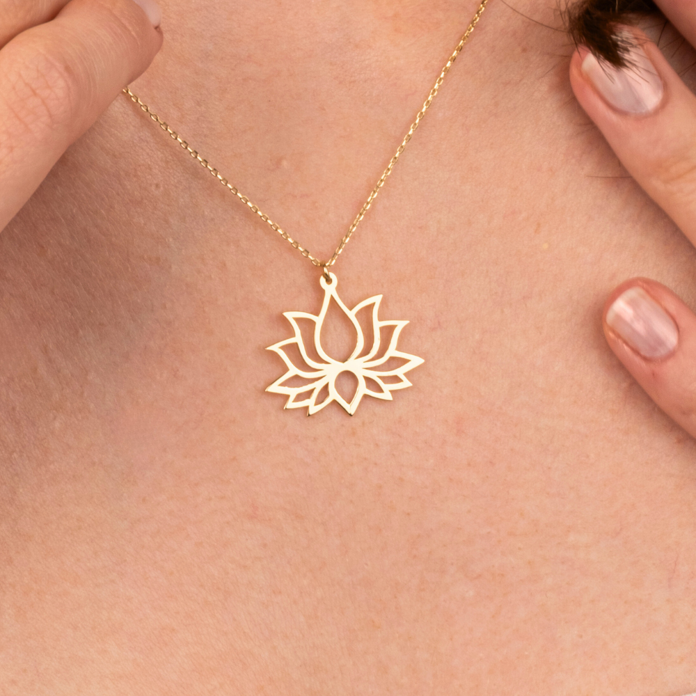 FasekGoldGÜMÜŞGümüş Kolye - Lotus 925 Ayar Gümüş Kolye
