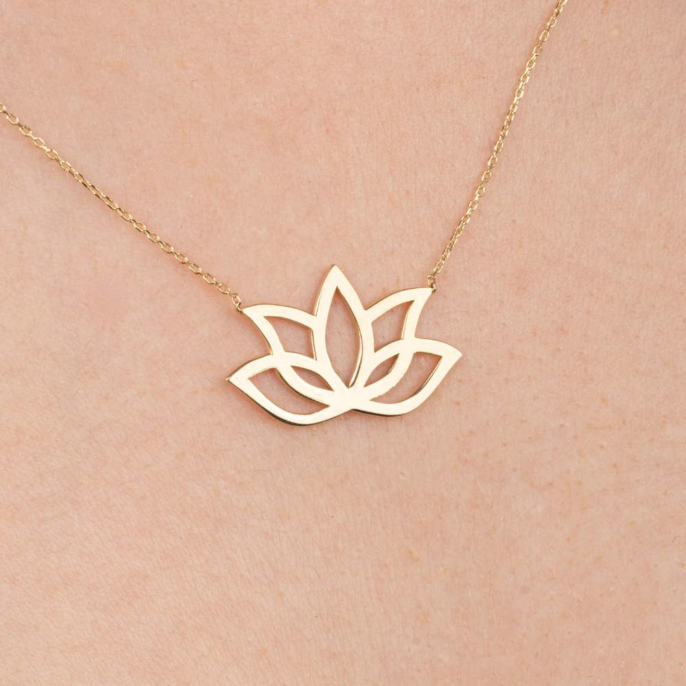 FasekGoldGÜMÜŞGümüş Kolye - Lotus 925 Ayar Gümüş Kolye