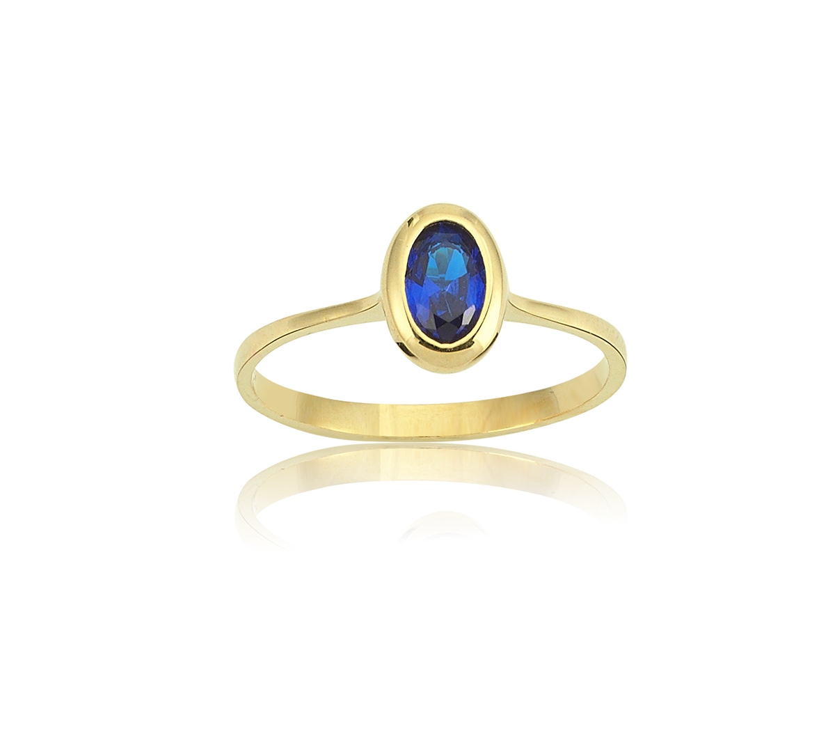 ANKAGÜMÜŞMini Oval Safir Gümüş Yüzük
