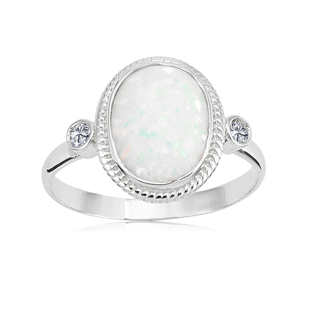 FasekGoldYÜZÜKLEROpal Altın Yüzük - 14 Ayar Altın Vintage Opal Taşlı Tria Yüzük - Anneler Gününe Özel Hediye Yüzük