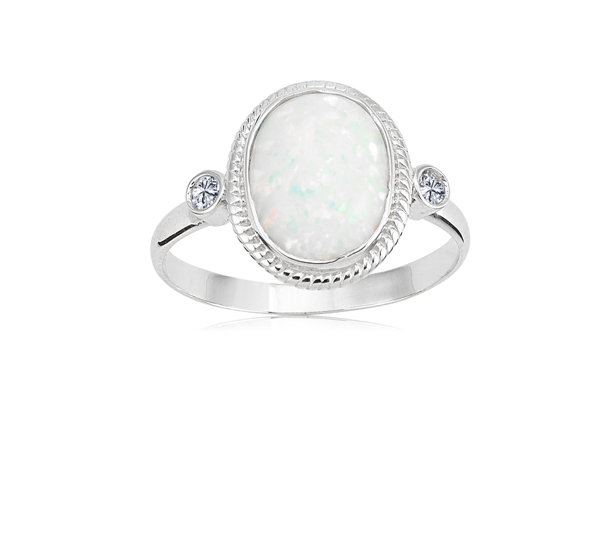 ANKAGÜMÜŞOval Opal Taşlı Gümüş Yüzük