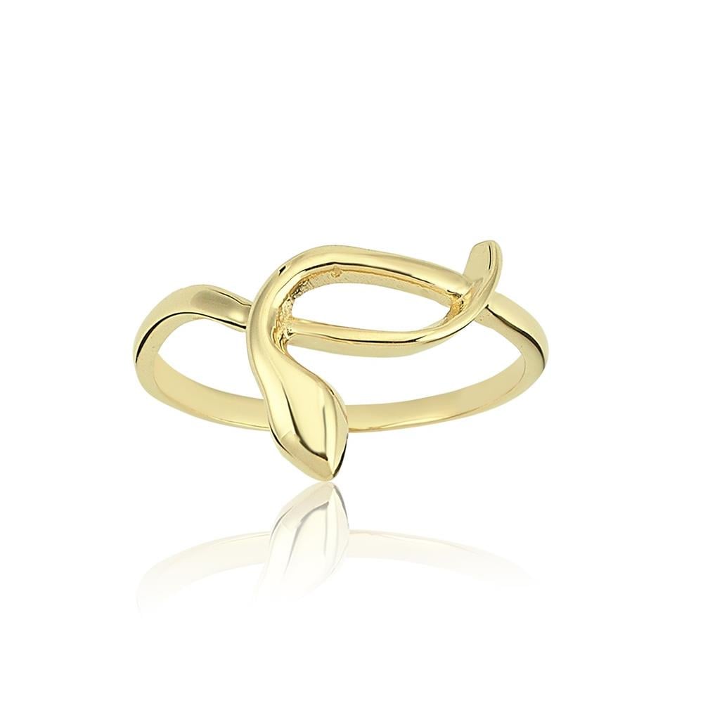 FasekGoldYÜZÜKLERTaşsız Altın Yüzük - 14 Ayar Altın Yılan Taşsız Yüzük - Eşe, Sevgiliye Hediyelik Altın Yüzük
