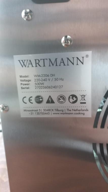 2. El Wartmann Paslanmaz Çelik Meyve Ve Sebze Kurutma Makinesi - WM-2206 DH