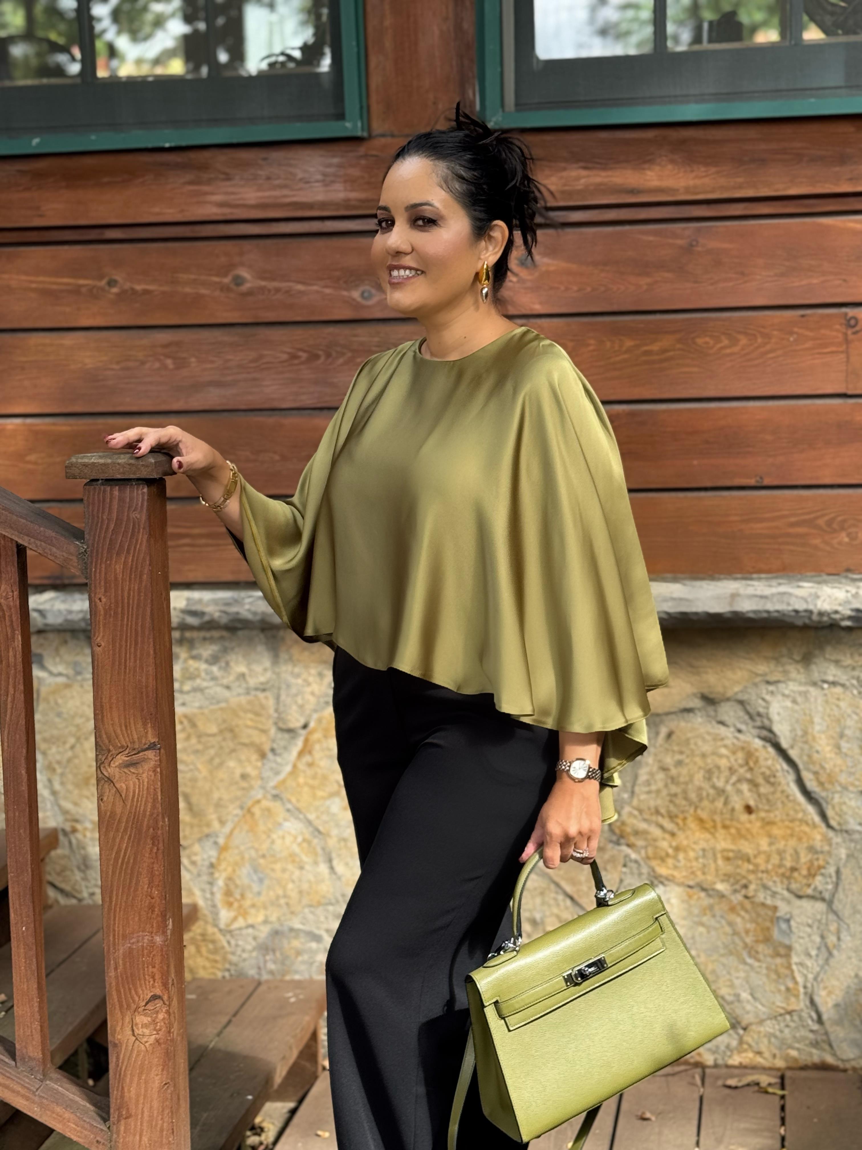 Alda Bluz Yeşil-Modalody-Bluz