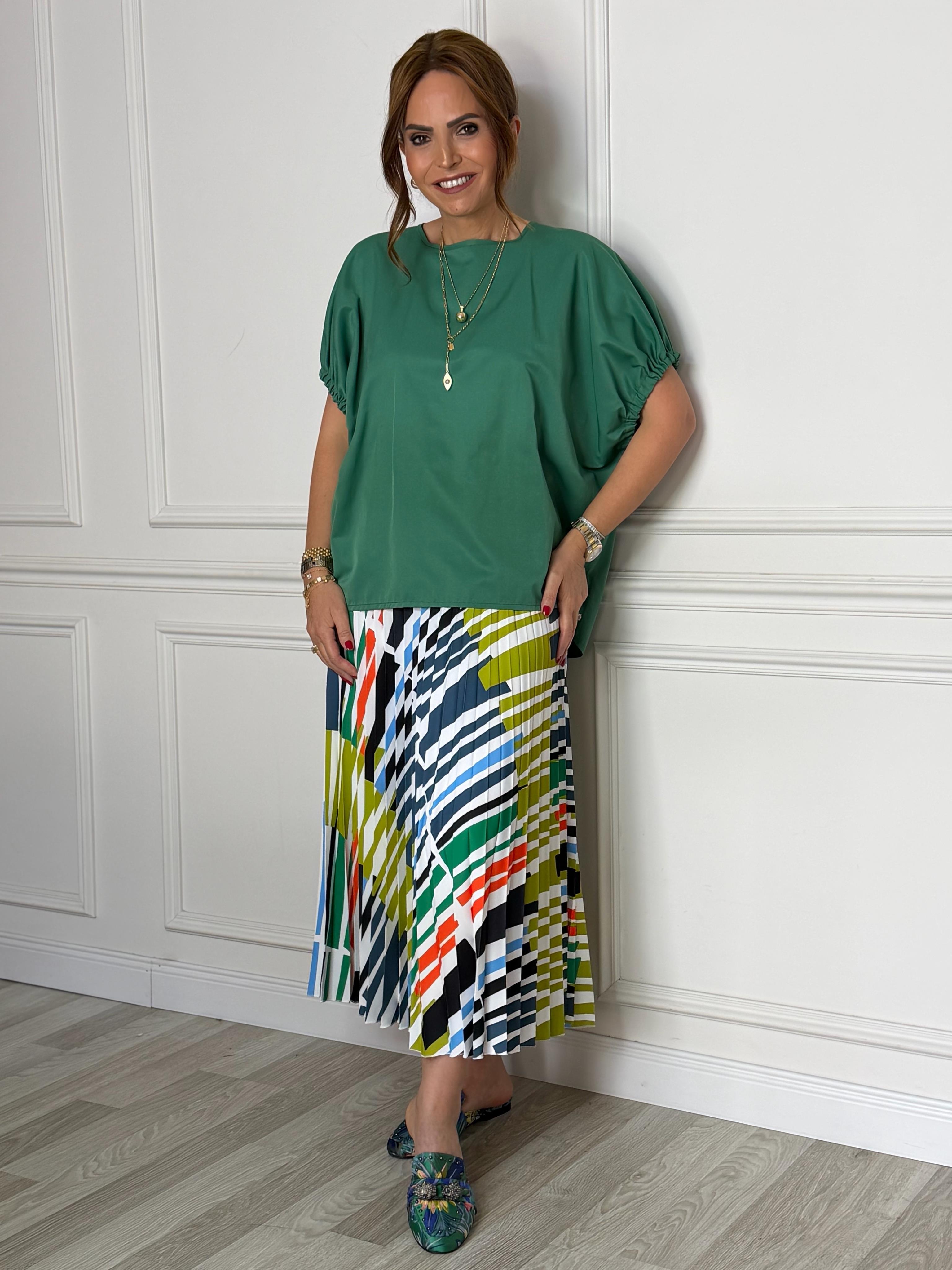 Nina Bluz Yeşil-Modalogy-Bluz