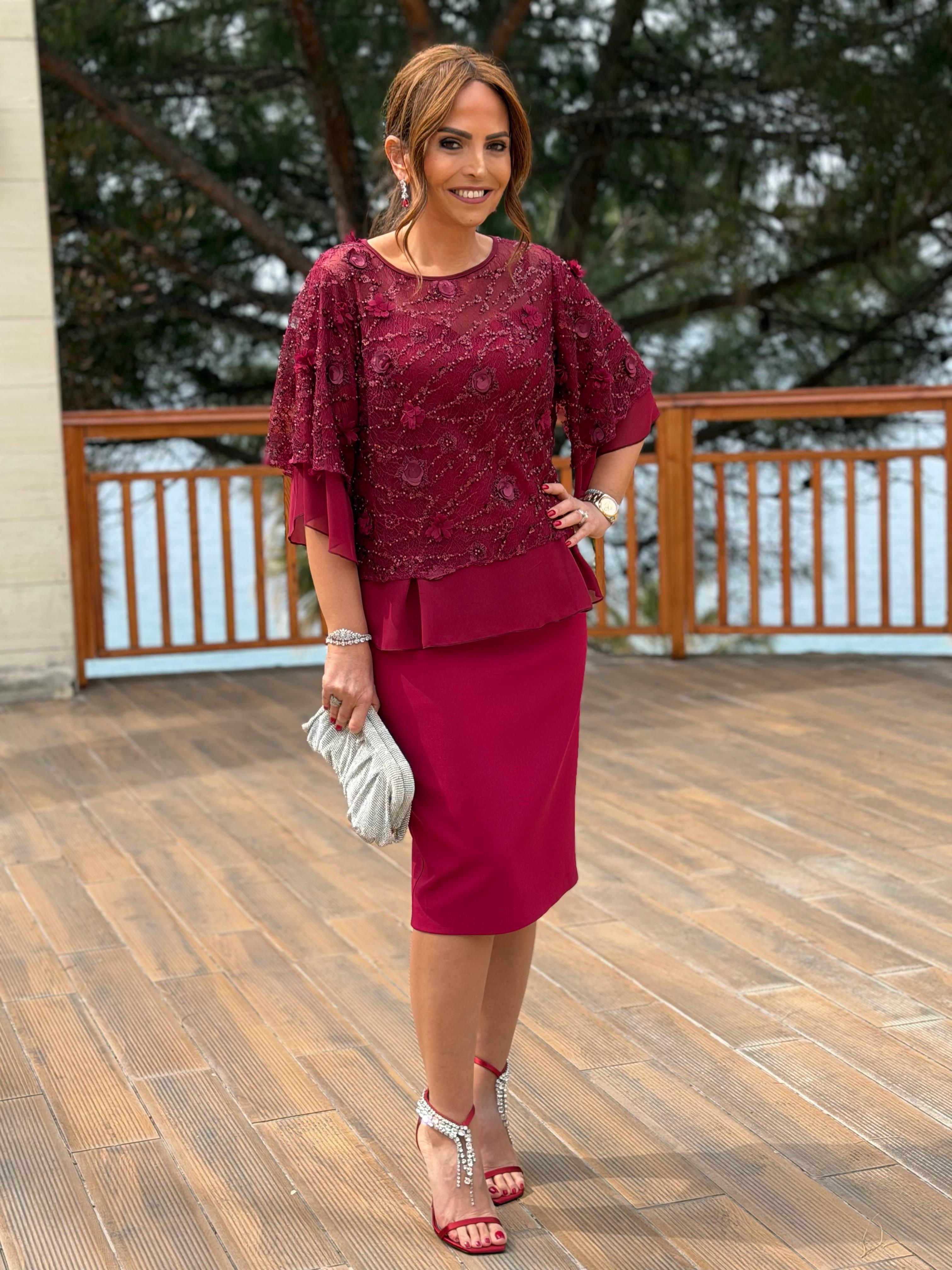 Silvia Elbise Vişne-Modalody-Abiye