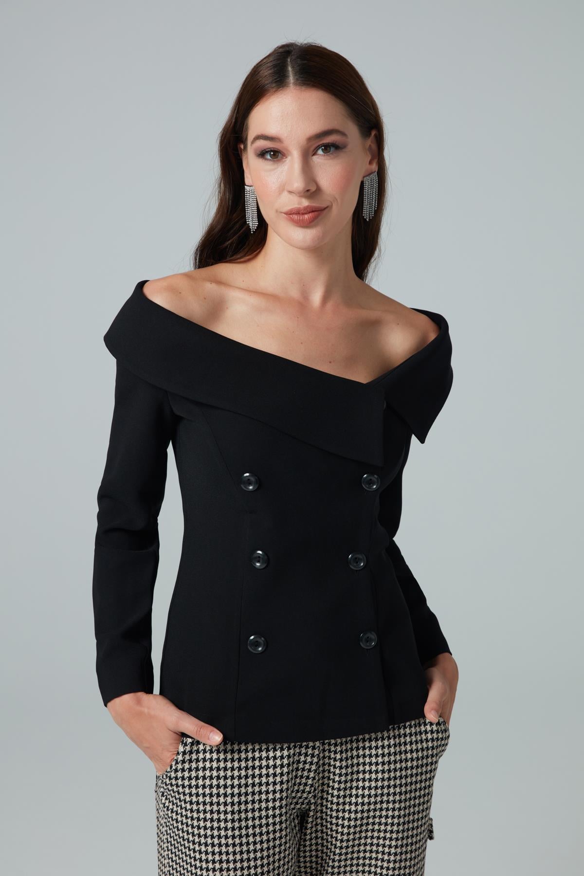 Tiffany Ceket Siyah-Modalogy-Ceket