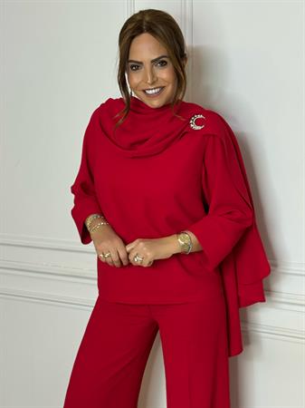 Petra Bluz Kırmızı-Modalody-Bluz