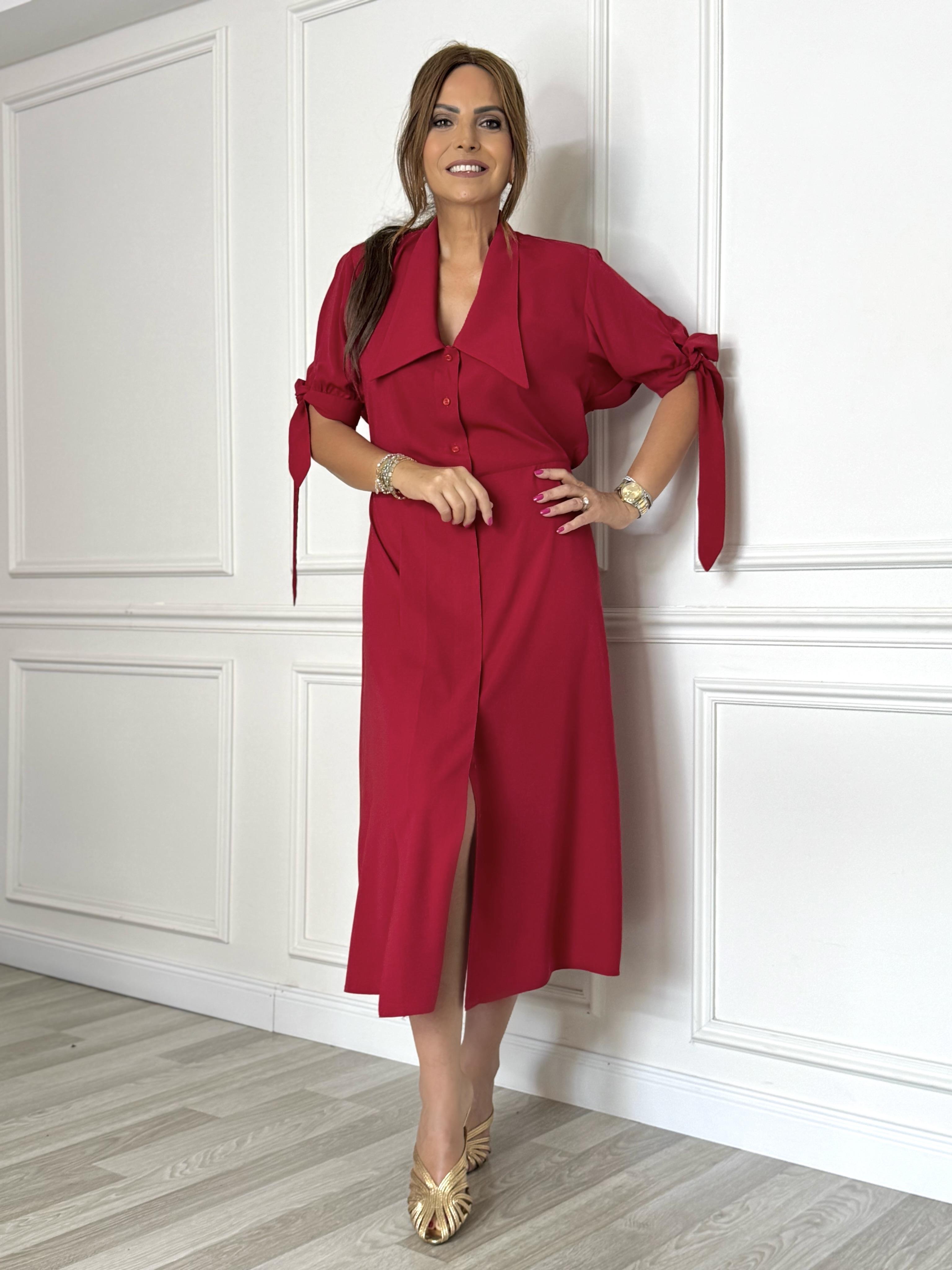 Amalfi Dress Red-Modalody-Dresses