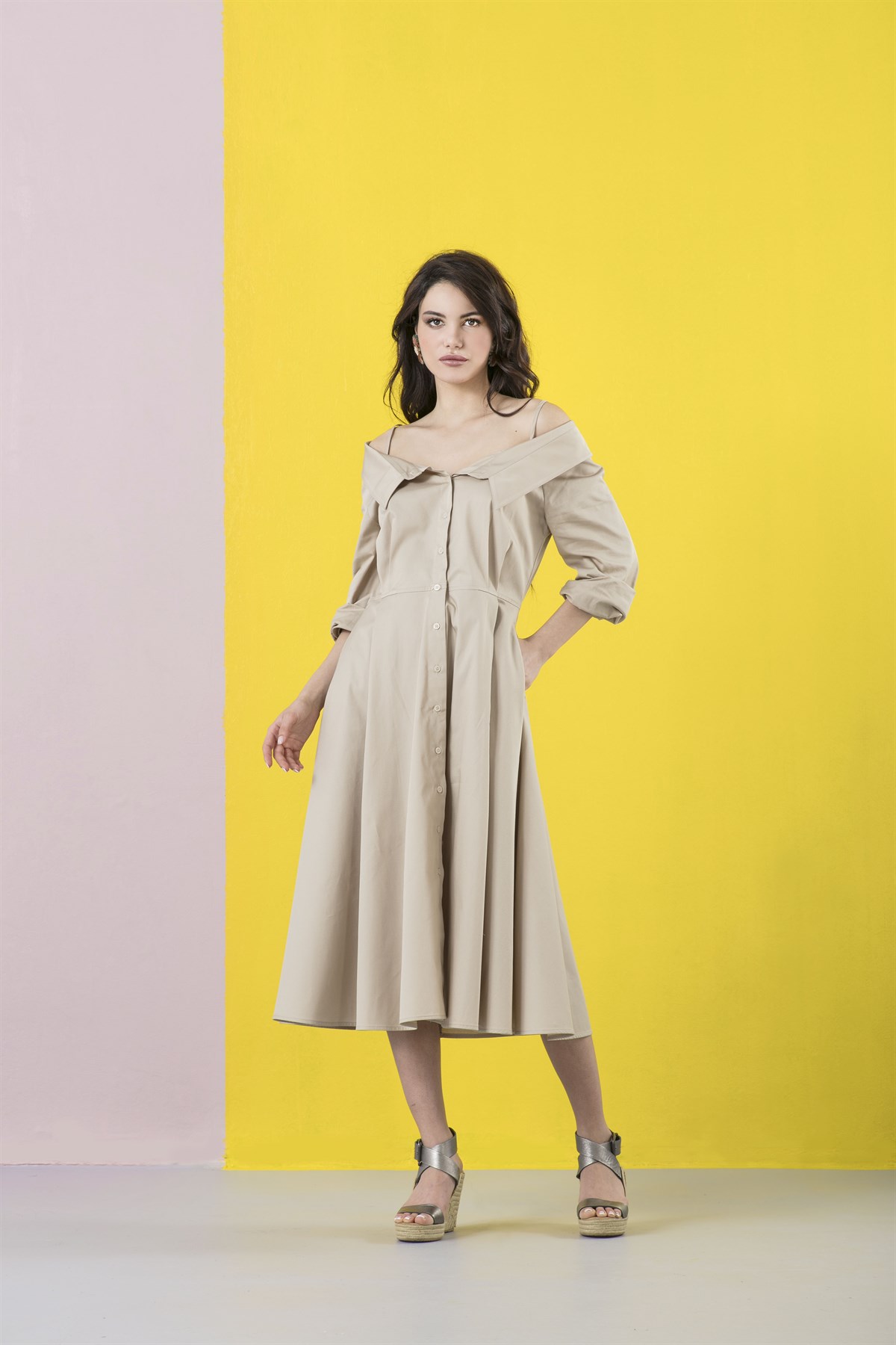 Aysha Dress Beige
