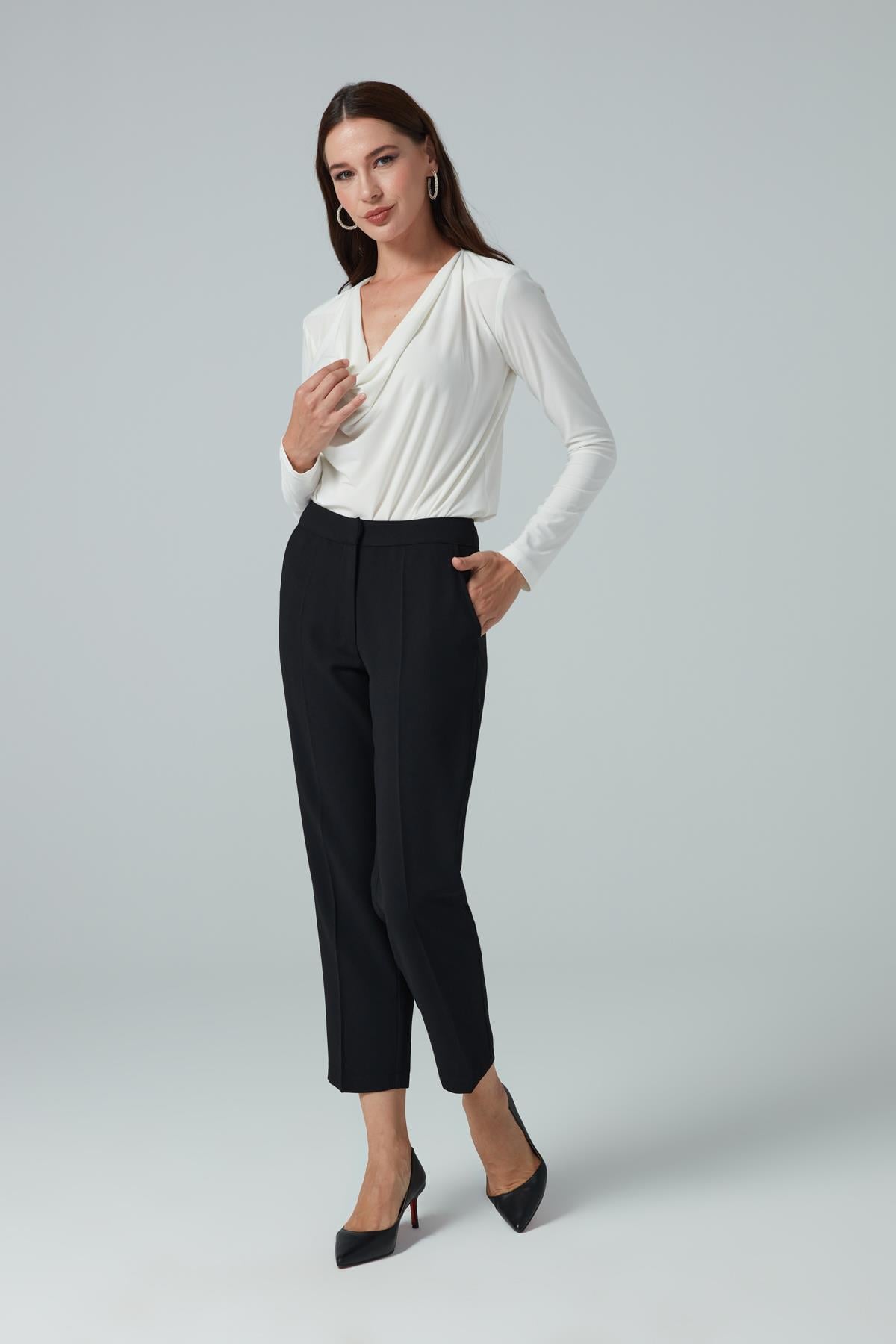 Camila Trousers Black-Modalogy-Trousers
