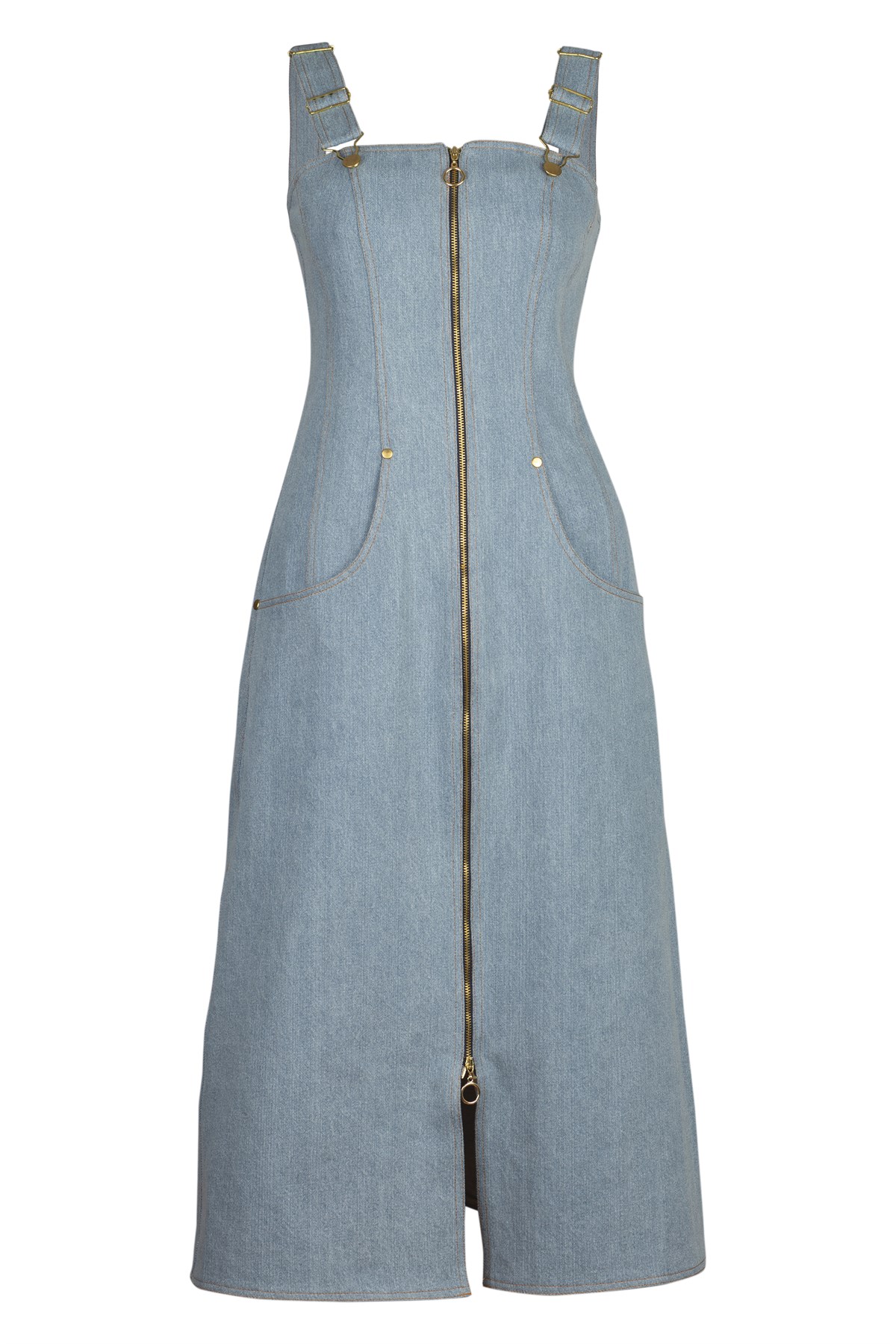 Cherry Elbise Açık Mavi - Askılı kot elbise | Elbise | Modalogy