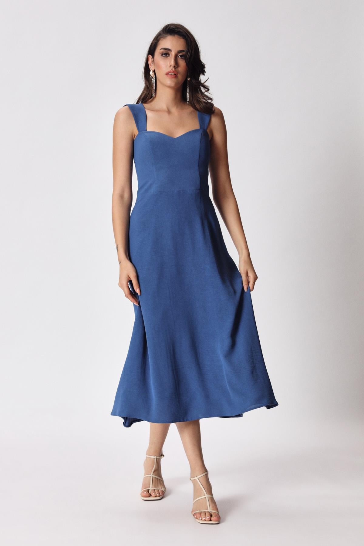 Delphine Dress Indigo-Modalody-Plus Size Dresses