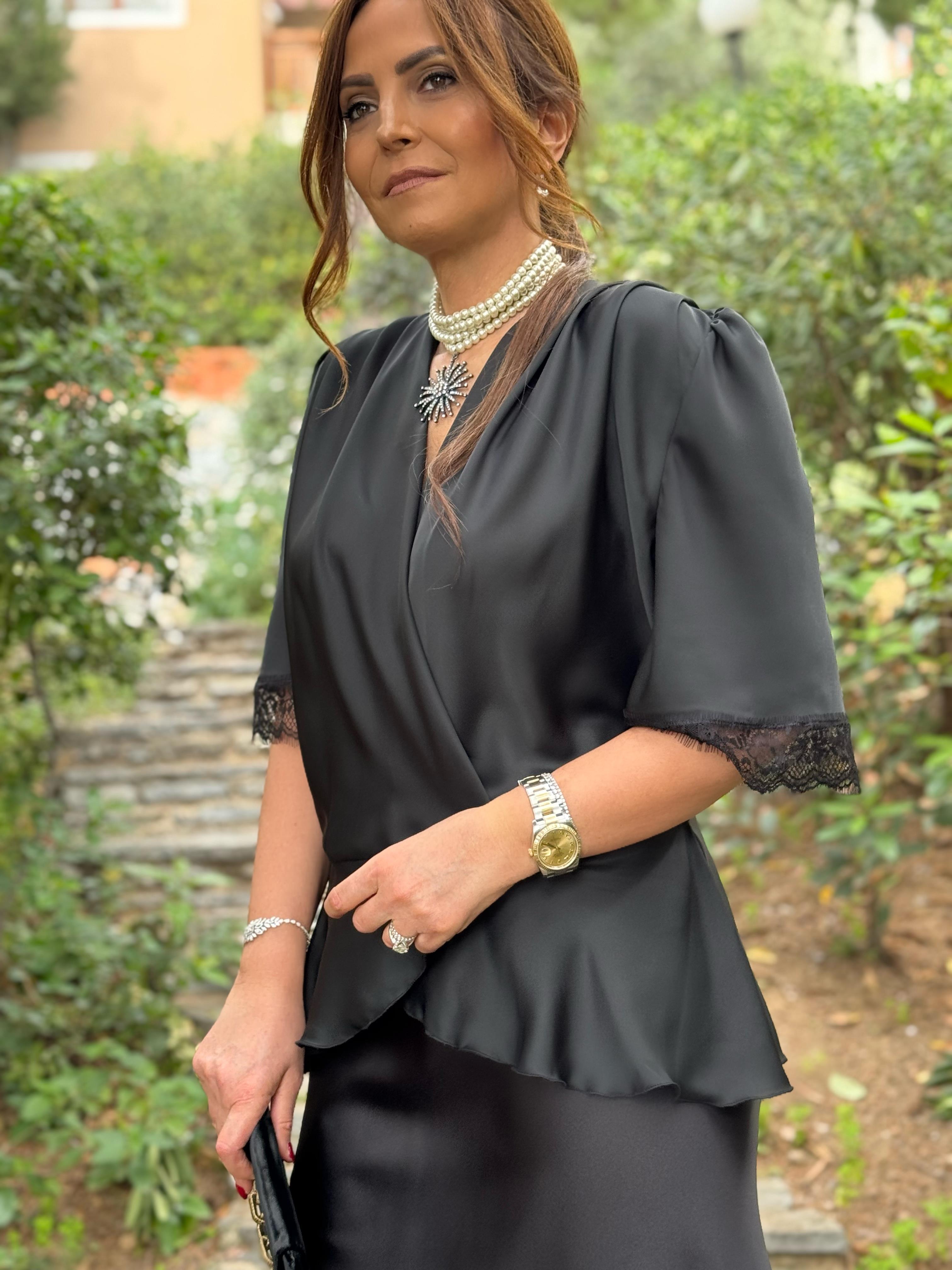 Desira Bluz Siyah-Modalody-Blouses