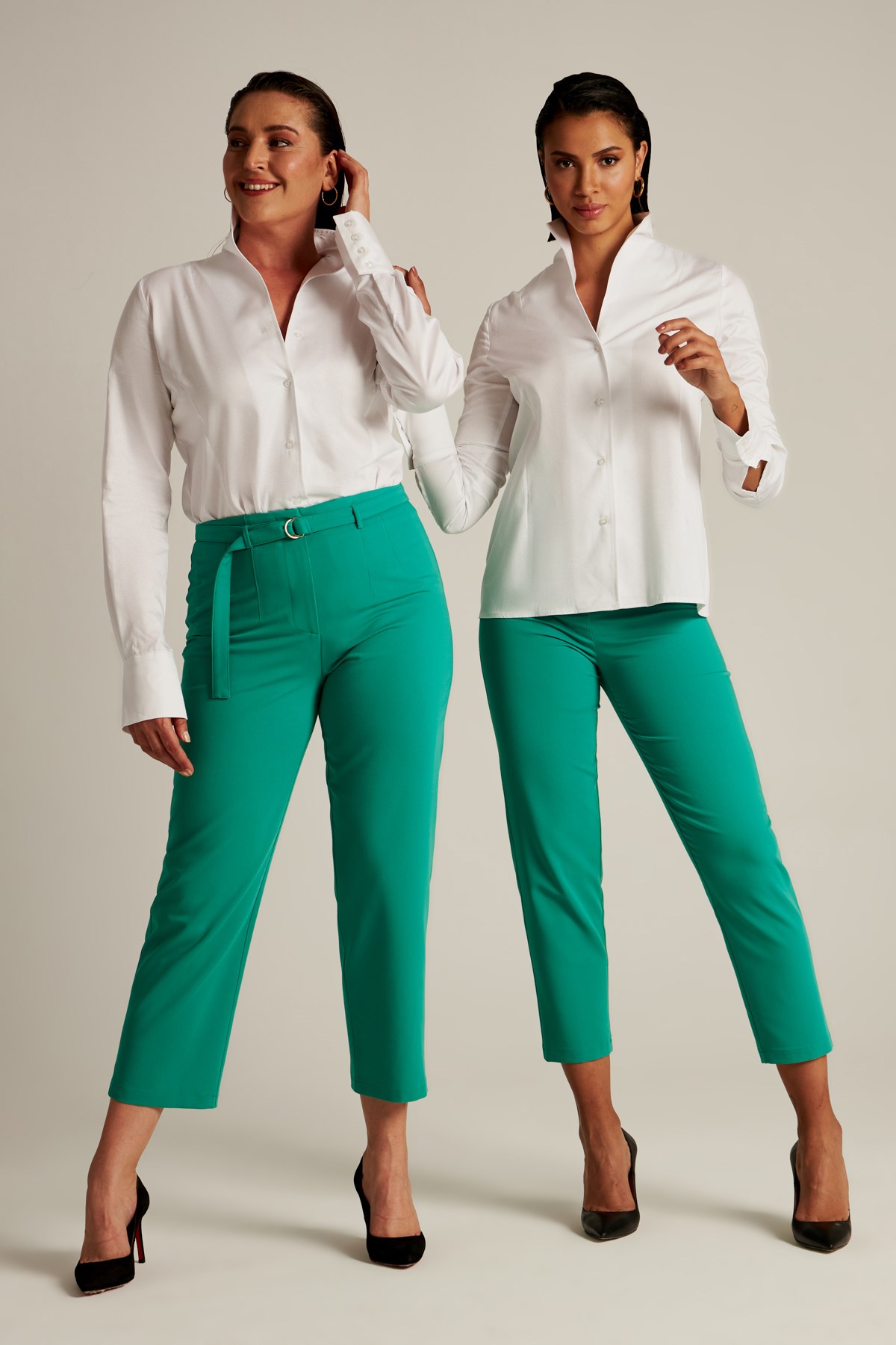 Dora Pants Green-Modalody-Plus Size Pants