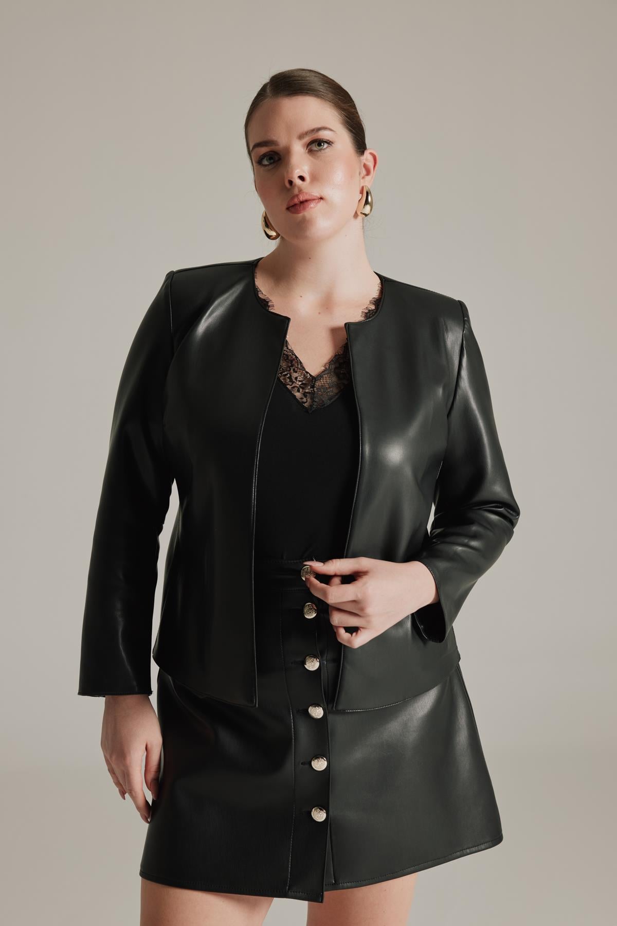 Franco Jacket Black-Modalogy-Jackets & Coats