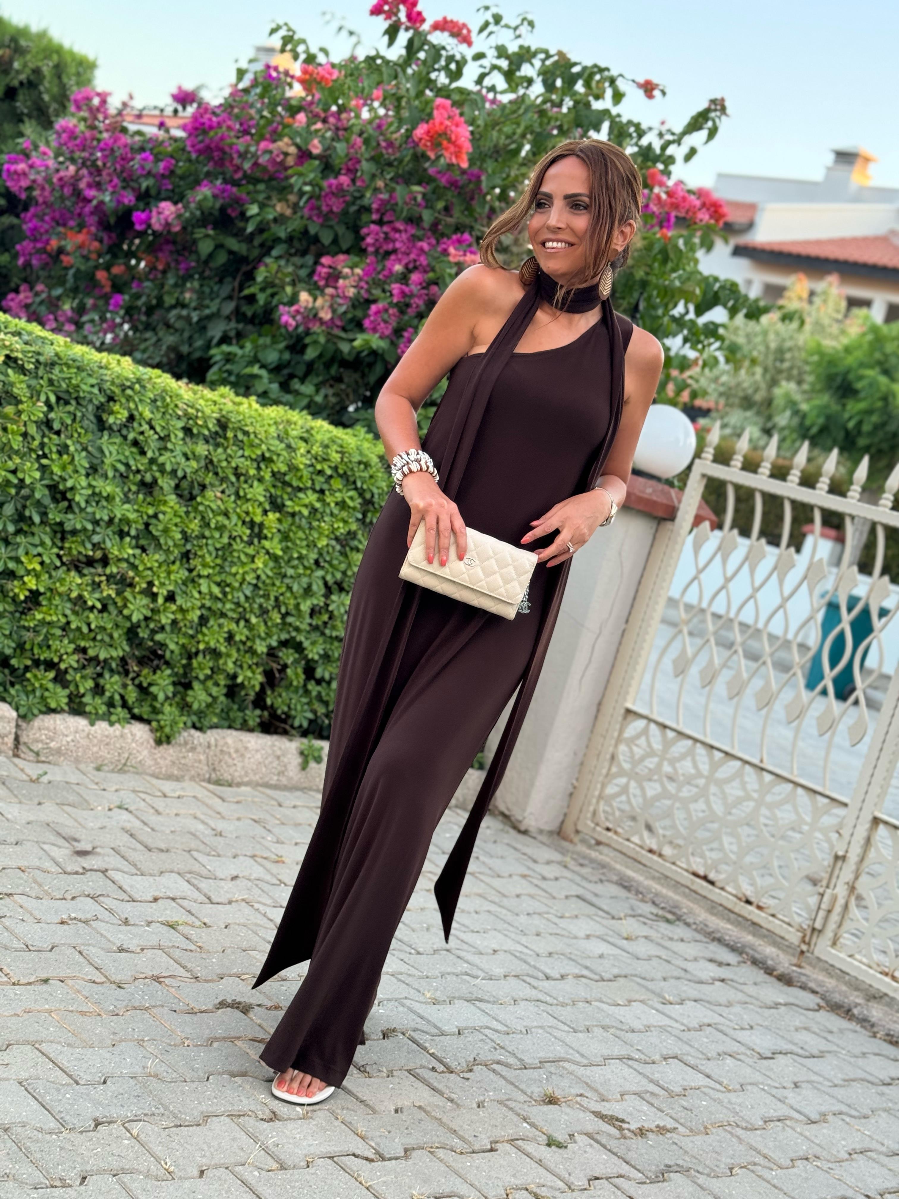 Ibiza Dress Brown-Modalody-Plus Size Dresses