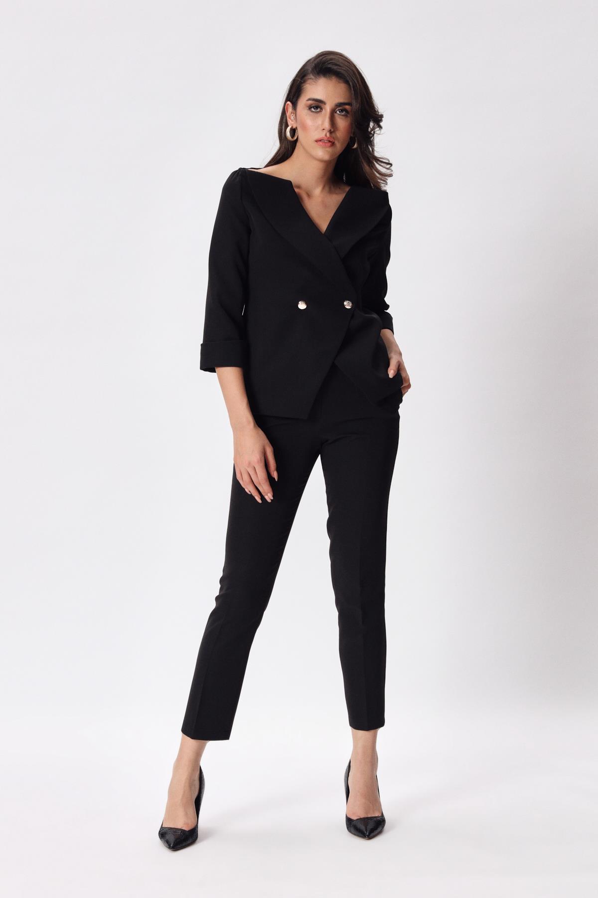 Juno Trousers Black-Modalogy-Trousers