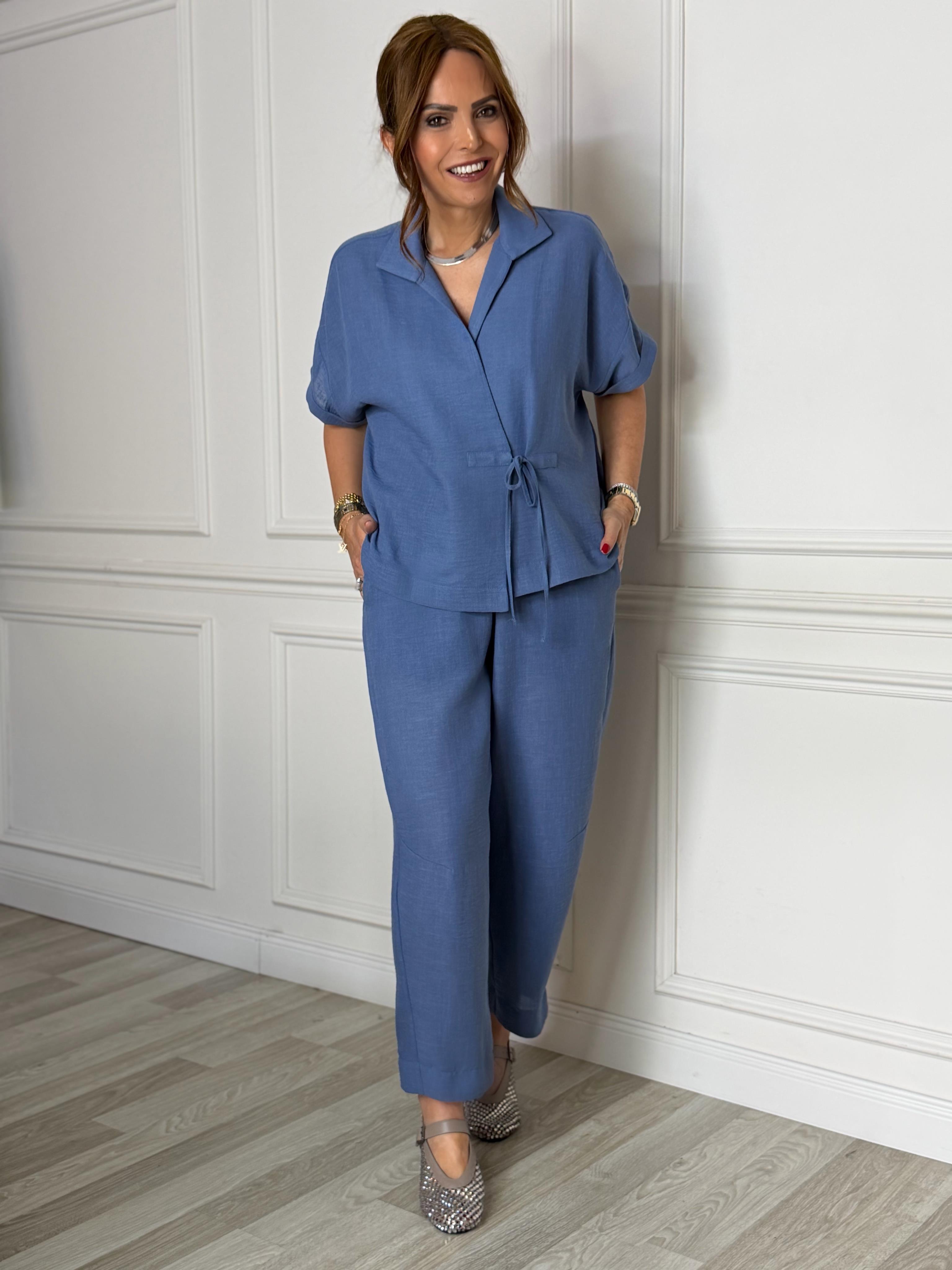 Mila Pantolon İndigo-Modalogy-Trousers