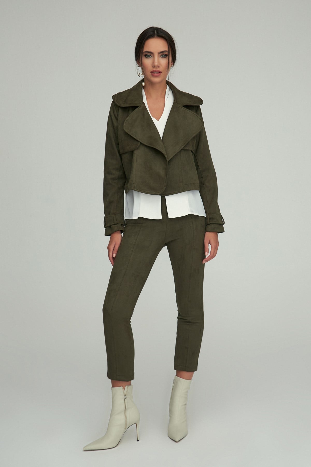 Oslo Jacket Khaki-Modalody-Plus Size Jackets