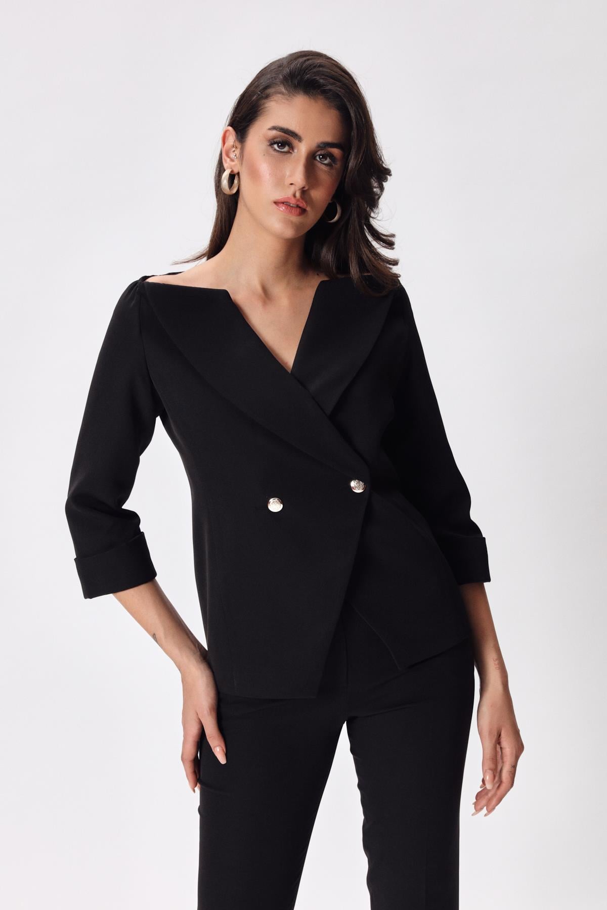 Rima Jacket Black-Modalody-Plus Size Jackets