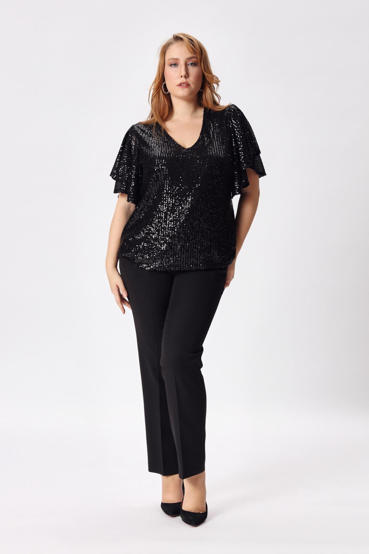 Silvia Bluz Mint-Modalody-Plus Size Blouses