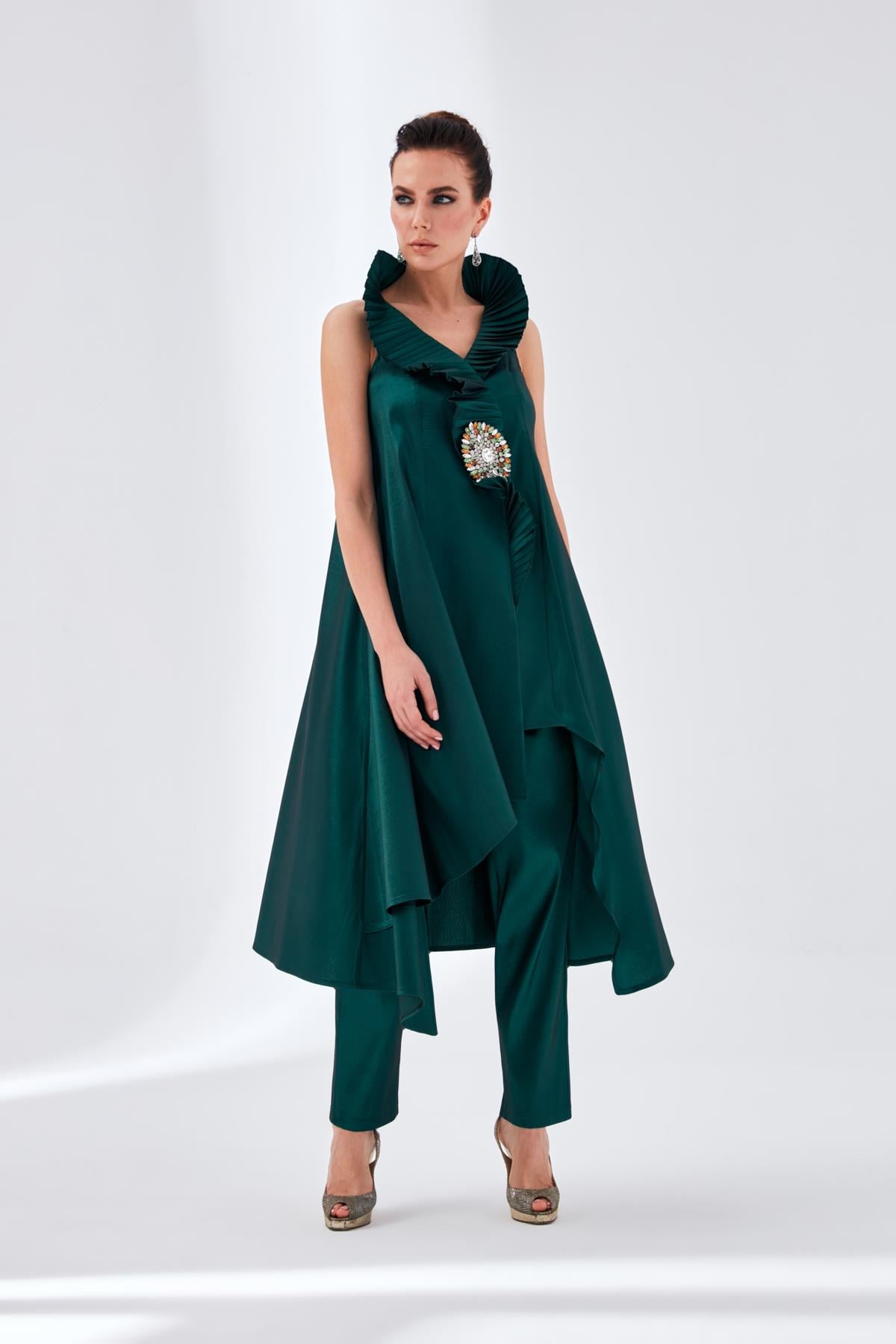 Tafetta Suit Emerald-Modalody-Plus Size Evening Gowns
