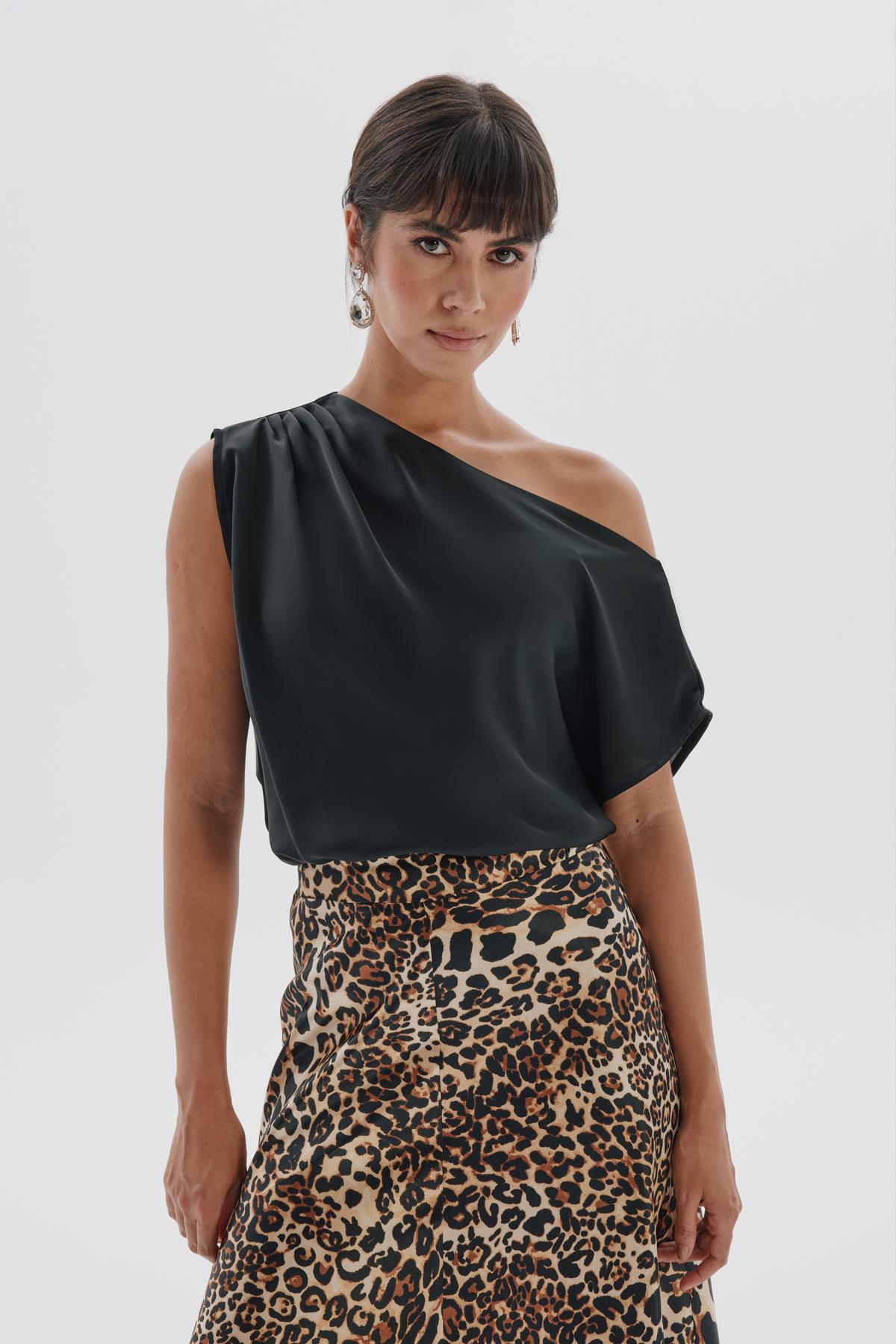 Violet Bluz Siyah-Modalody-Bluz