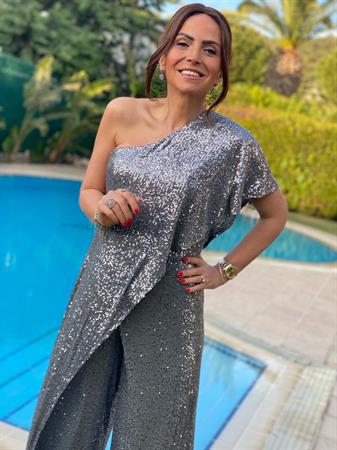 R&m richards best sale one shoulder jumpsuit