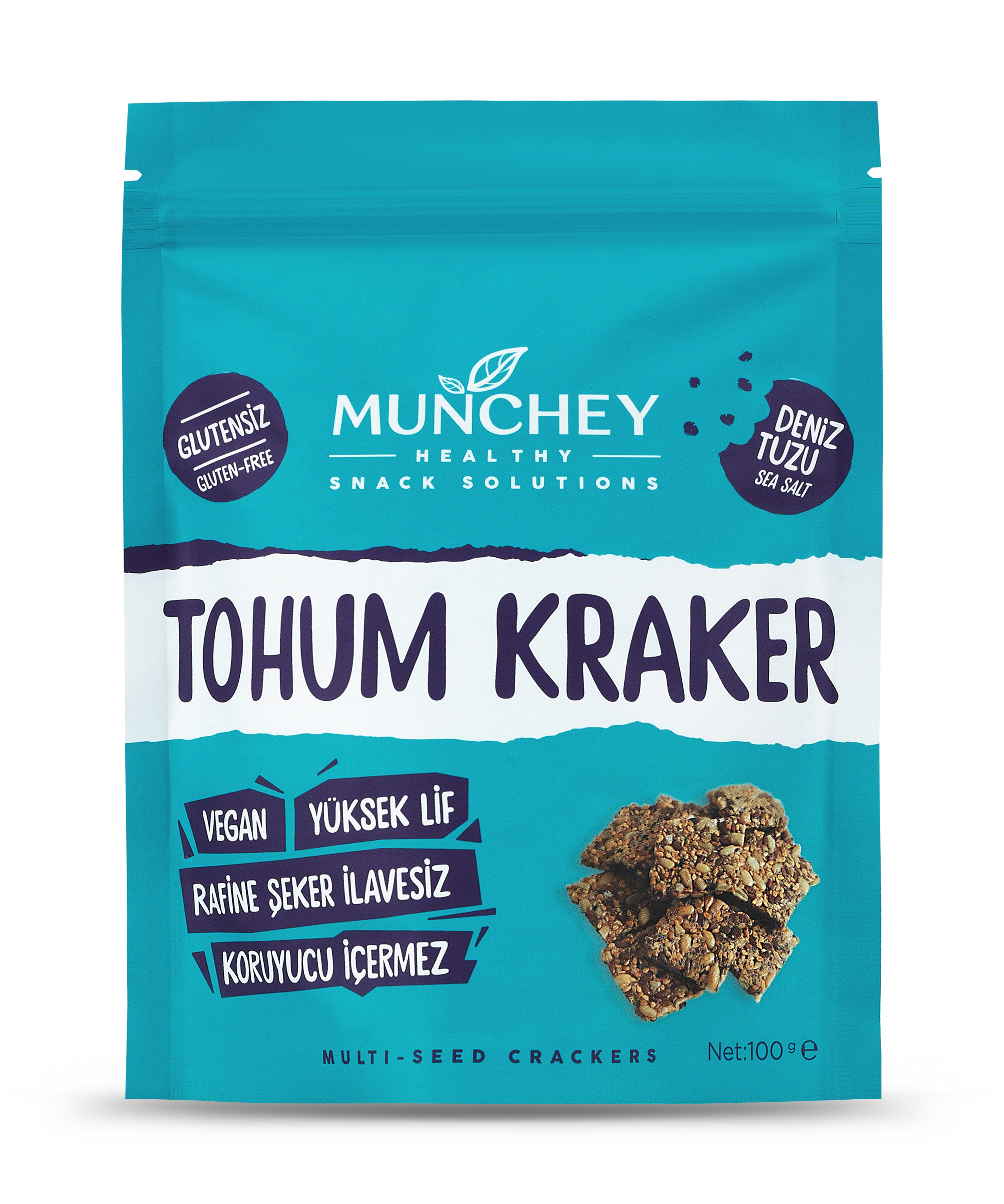 Büyük Boy Sade Tohum Kraker 100g.