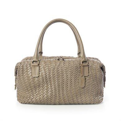 matnis Sofia Model Vizon Rengi Deri Örgü Çanta