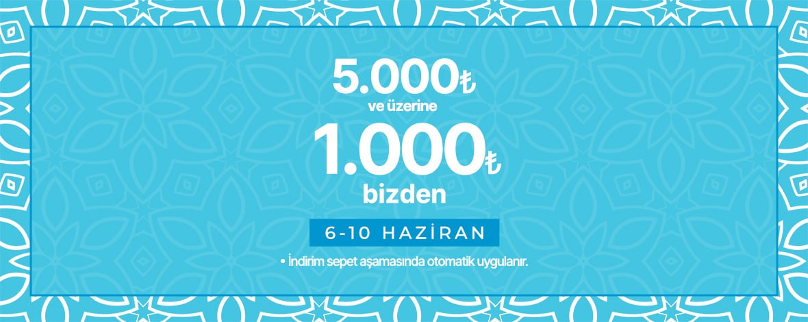 5000₺ ve üzerine 1000₺ indirim