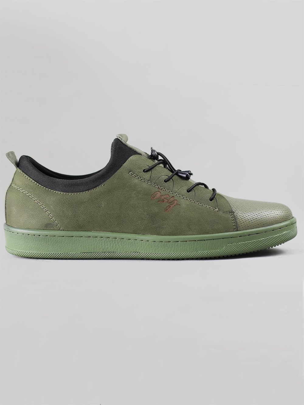Serdar Yeşil Ricardo Erkek Nubuk Deri Sneaker-Yeşil