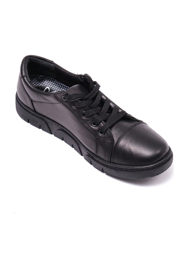 Beety96.4615 Kadın  Hakiki Deri Bağcıklı Comfort Ayakkabı