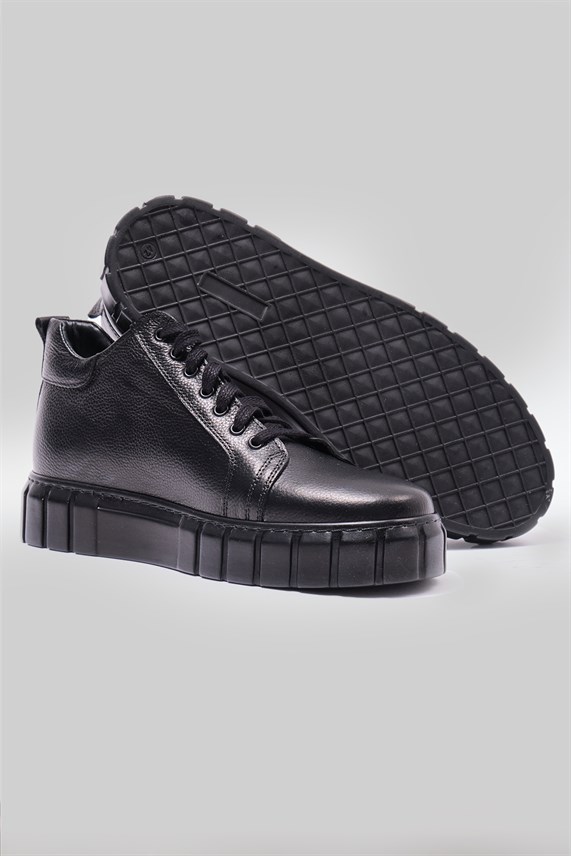 Serdar Yeşil Coen Hakiki Deri Bağcıklı Sneaker