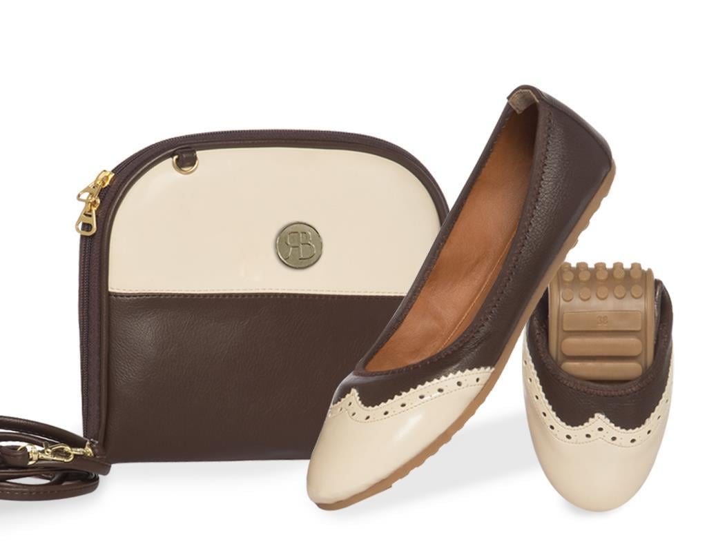 Rollbab Siena Masculiny Kadın Babet Ayakkabı Çanta Set