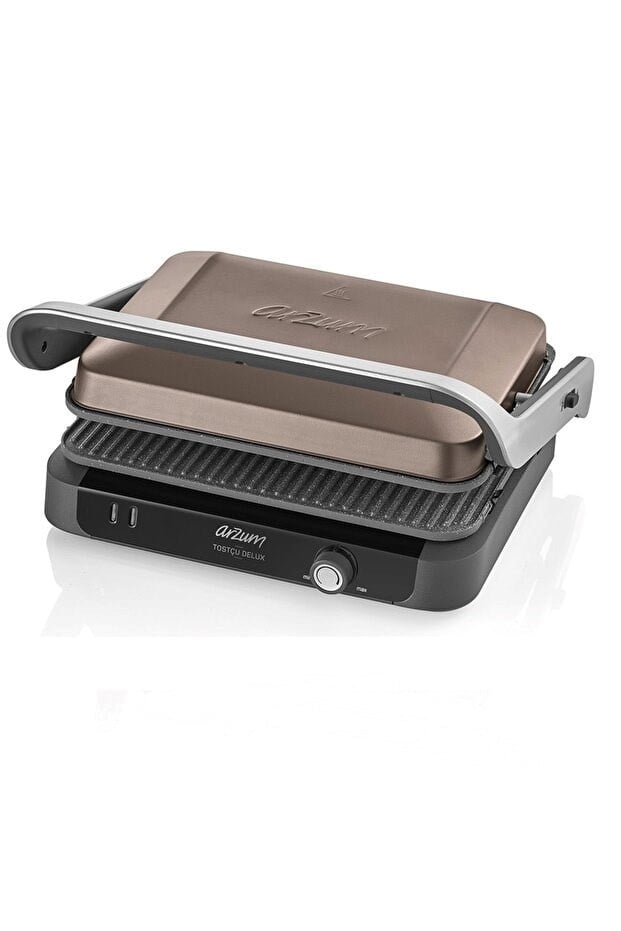 Arzum Tostçu Delux Izgara ve Tost Makinesi 6 Dilim Kapasiteli 1800W Toprak - AR2047