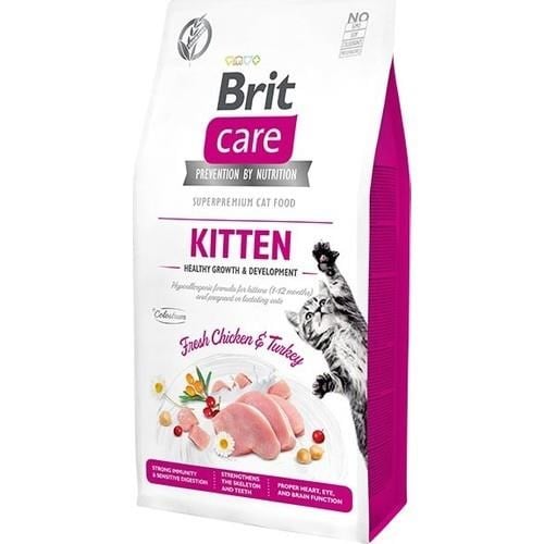 Brit Care Hypo-Allergenic Saglikli Büyüme için Tavuklu ve Hindili Tahilsiz Yavru Kedi Mamasi 7kg