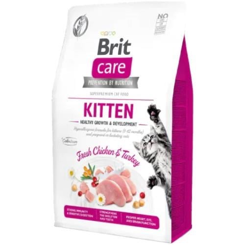 Brit Care Hypo-Allergenic Sağlıklı Büyüme için Tavuklu ve Hindili Tahılsız Yavru Kedi Maması 2kg
