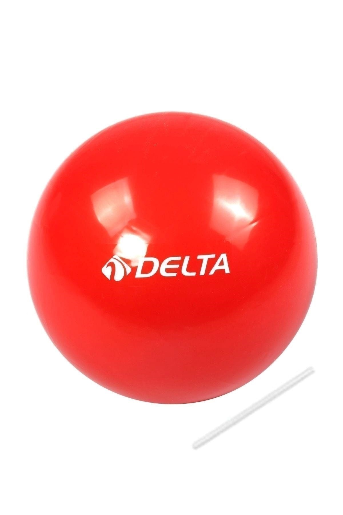 Delta 25 cm Dura-Strong Mini Pilates Topu Denge Egzersiz Topu Kırmızı Pompa Dahil Değildir