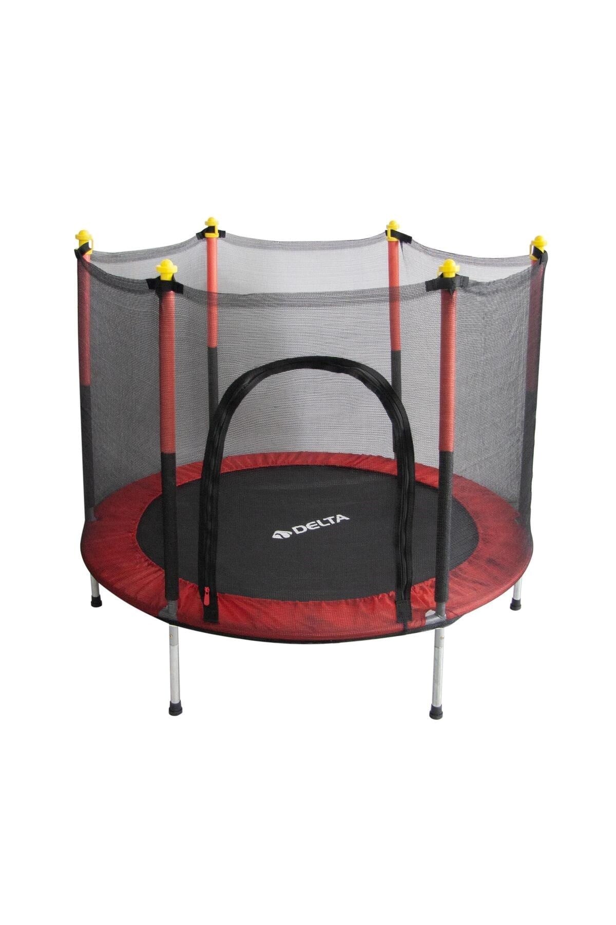 Delta Güvenlik Korumalı Fileli 140 Cm Özel Fermuar Güven Konforlu Çocuk Trampolini 55 İnç Trambolin