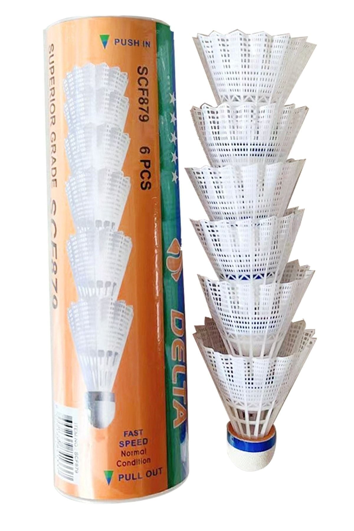 Delta Yüksek Hız Sevenler İçin Pratik Kutusunda 6 Adet Mantar Kafa Deluxe Badminton Topu SCF 879
