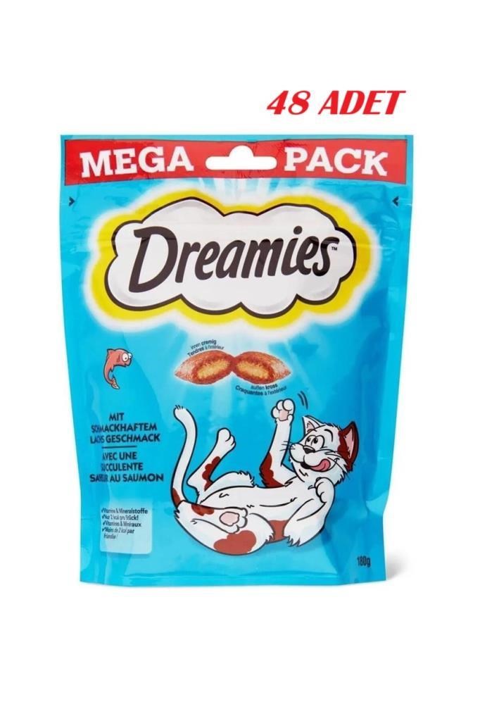 Dreamies Mega Somonlu Kedi Ödül Maması 180 Gr*48 ADET