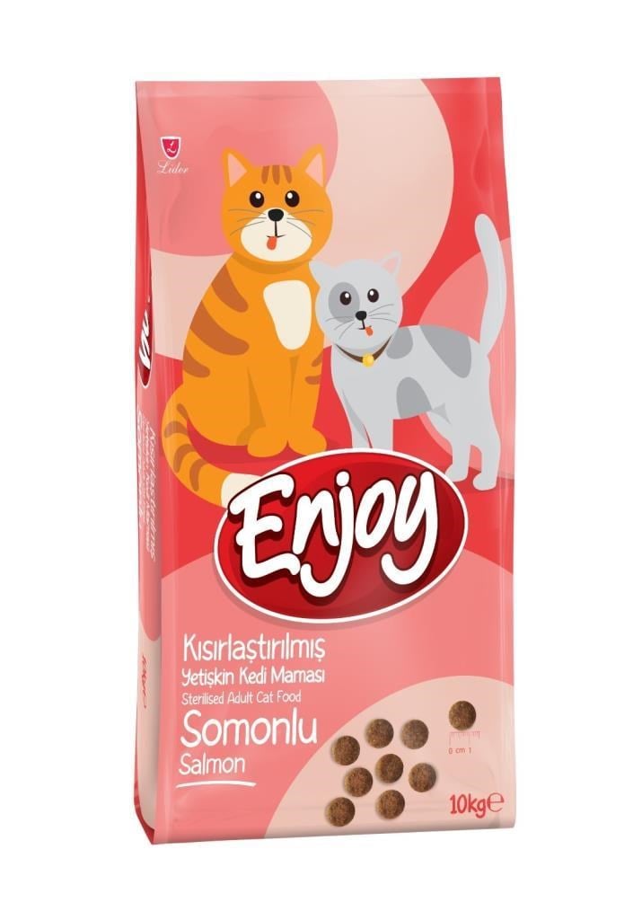 Enjoy Somonlu Kısırlaştırılmış Kedi Maması 10 Kg