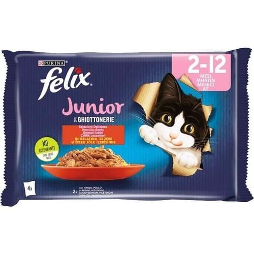 Felix Sığır ve Tavuk Yavru Kedi Maması 85 Gr 4 X 12 Adet