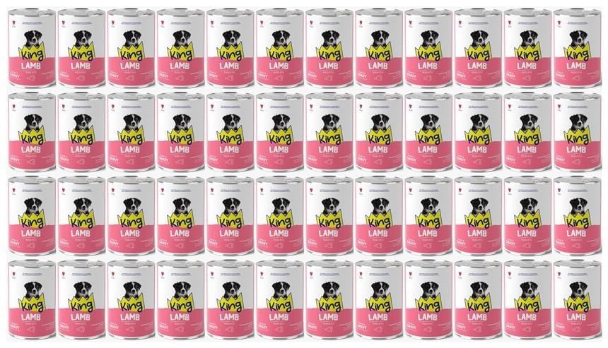 King Et Parçacıklı Kuzu Etli Yavru Köpek Konserve 400 Gr*48 ADET