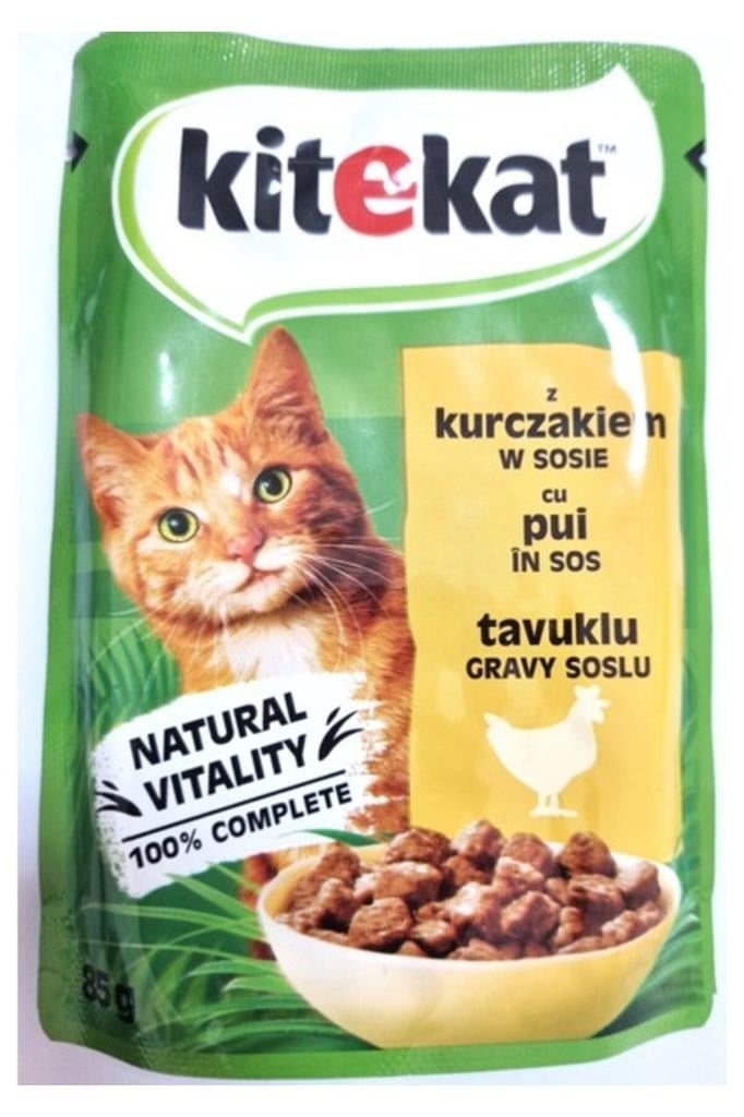 Kitekat Tavuklu Yaş Mama Pouch 85 gr 28 Adet